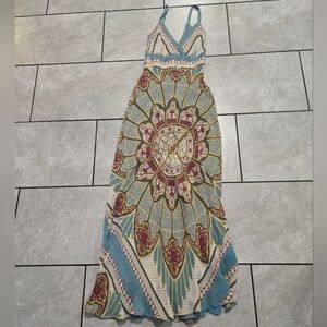 Nicole Miller Collection Maxi Dress 100% Silk Size 2